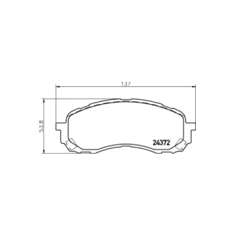 Колодки гальмівні дискові передние Subaru Impreza, Forester, Lagacy 1.6, 2.0 (02-) NISSHINBO HELLA PAGID NP7007