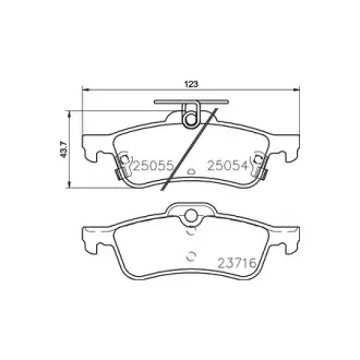 Колодки гальмівні дискові задні Honda Civic IX 1.4, 1.6, 1.8, 2.2 (12-) NISSHINBO HELLA PAGID NP8041