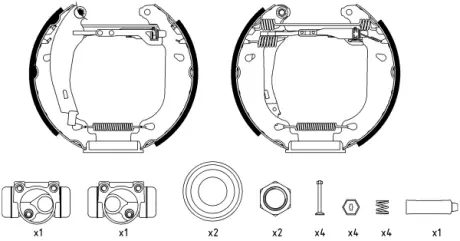 Комплект тормозных колодок HELLA PAGID R0400