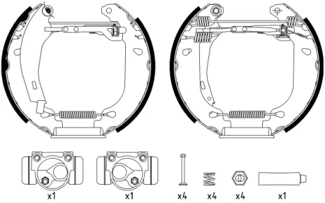 Комплект тормозных колодок HELLA PAGID R0435