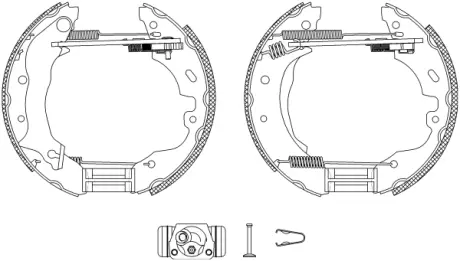 Комплект тормозных колодок HELLA PAGID R0555