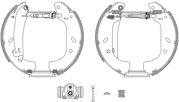 Комплект тормозных колодок HELLA PAGID R0590 (фото 1)