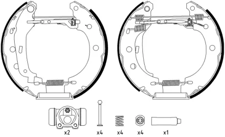 Комплект тормозных колодок HELLA PAGID R0725