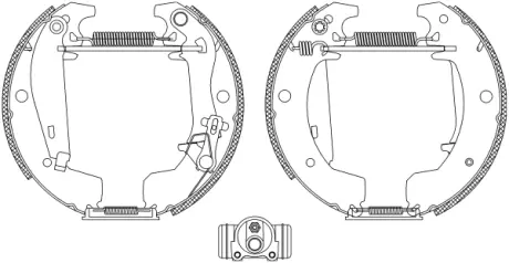 Комплект тормозных колодок HELLA PAGID R1045
