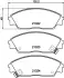 Комплект тормозных колодок, дисковый тормоз HELLA PAGID T0012 (фото 1)
