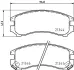 Комплект тормозных колодок, дисковый тормоз HELLA PAGID T0014 (фото 1)
