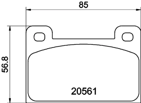 Комплект тормозных колодок, дисковый тормоз HELLA PAGID T0041