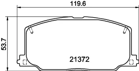 Комплект тормозных колодок, дисковый тормоз HELLA PAGID T0042