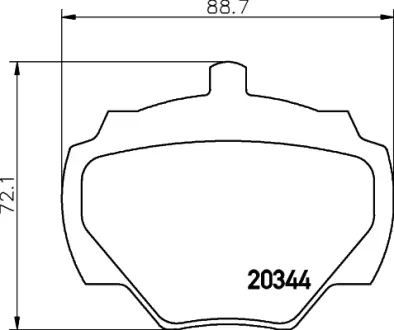 Комплект тормозных колодок, дисковый тормоз HELLA PAGID T0047