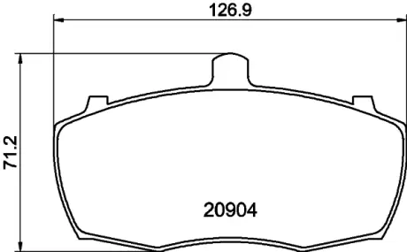 Комплект тормозных колодок, дисковый тормоз HELLA PAGID T0082