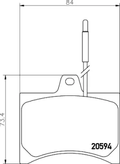 Комплект тормозных колодок, дисковый тормоз HELLA PAGID T0135