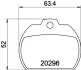Комплект тормозных колодок, дисковый тормоз HELLA PAGID T0205 (фото 1)