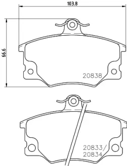 Комплект тормозных колодок, дисковый тормоз HELLA PAGID T0221