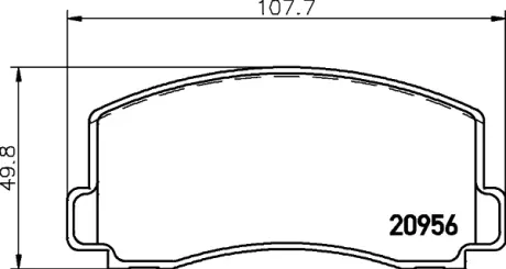 Комплект тормозных колодок, дисковый тормоз HELLA PAGID T0315