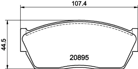 Комплект тормозных колодок, дисковый тормоз HELLA PAGID T0324
