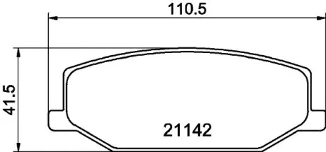 Комплект тормозных колодок, дисковый тормоз HELLA PAGID T0350