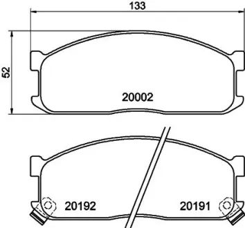 Комплект тормозных колодок, дисковый тормоз HELLA PAGID T0358