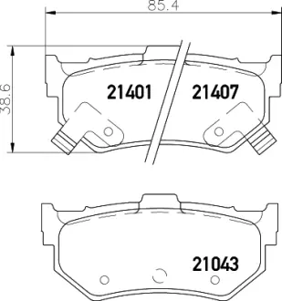 Комплект тормозных колодок, дисковый тормоз HELLA PAGID T0367
