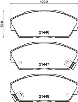 Комплект тормозных колодок, дисковый тормоз HELLA PAGID T0370