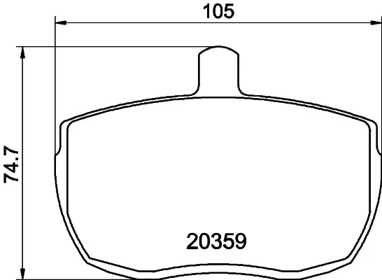 Комплект тормозных колодок, дисковый тормоз HELLA PAGID T0381 (фото 1)
