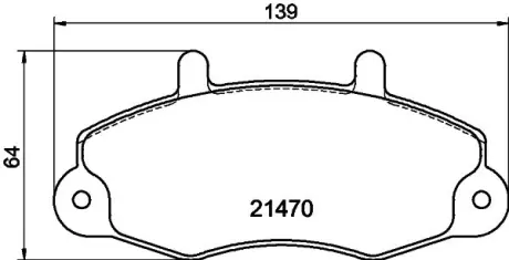 Комплект тормозных колодок, дисковый тормоз HELLA PAGID T0389