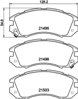 Комплект тормозных колодок, дисковый тормоз HELLA PAGID T0397