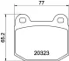 Комплект тормозных колодок, дисковый тормоз HELLA PAGID T0465 (фото 1)