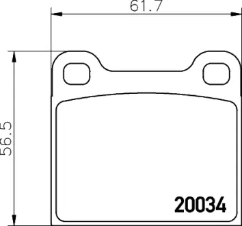 Комплект тормозных колодок, дисковый тормоз HELLA PAGID T0481