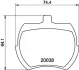 Комплект тормозных колодок, дисковый тормоз HELLA PAGID T0569 (фото 1)