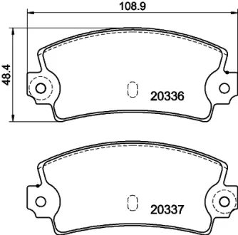Комплект тормозных колодок, дисковый тормоз HELLA PAGID T0628