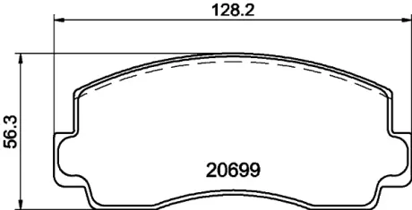 Комплект тормозных колодок, дисковый тормоз HELLA PAGID T0835