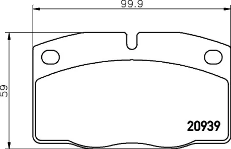 Комплект тормозных колодок, дисковый тормоз HELLA PAGID T0841