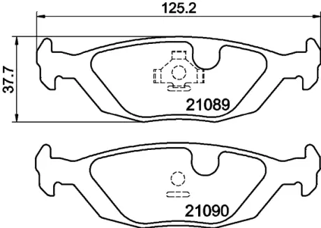 Комплект тормозных колодок, дисковый тормоз HELLA PAGID T1040