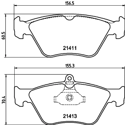 Комплект тормозных колодок, дисковый тормоз HELLA PAGID T1079 (фото 1)