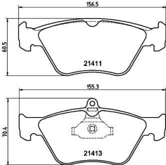 Комплект тормозных колодок, дисковый тормоз HELLA PAGID T1079