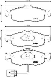 Комплект тормозных колодок, дисковый тормоз HELLA PAGID T1081