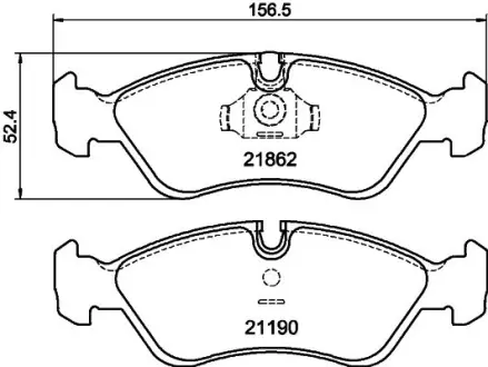 Комплект тормозных колодок, дисковый тормоз HELLA PAGID T1082