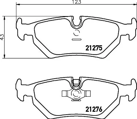 Комплект тормозных колодок, дисковый тормоз HELLA PAGID T1089 (фото 1)