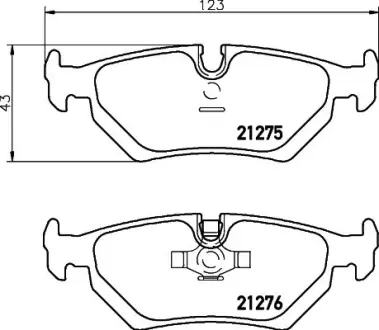 Комплект тормозных колодок, дисковый тормоз HELLA PAGID T1089