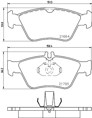 Комплект тормозных колодок, дисковый тормоз HELLA PAGID T1091 (фото 1)