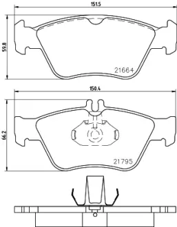 Комплект тормозных колодок, дисковый тормоз HELLA PAGID T1091