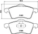 Комплект тормозных колодок, дисковый тормоз HELLA PAGID T1107 (фото 1)