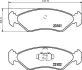 Комплект тормозных колодок, дисковый тормоз HELLA PAGID T1113 (фото 1)