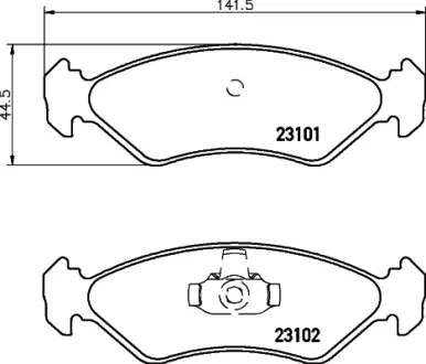 Комплект тормозных колодок, дисковый тормоз HELLA PAGID T1113