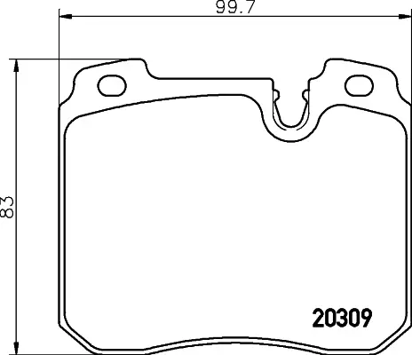 Комплект тормозных колодок, дисковый тормоз HELLA PAGID T1115 (фото 1)