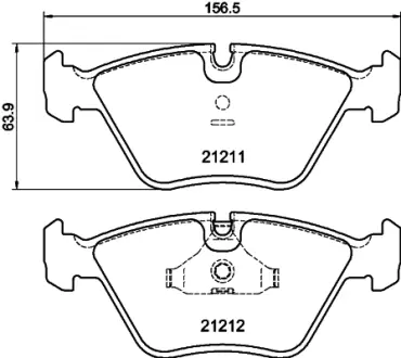 Комплект тормозных колодок, дисковый тормоз HELLA PAGID T1116