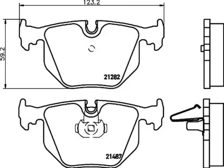 Комплект тормозных колодок, дисковый тормоз HELLA PAGID T1117