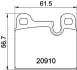 Комплект тормозных колодок, дисковый тормоз HELLA PAGID T1119 (фото 1)