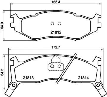 Комплект тормозных колодок, дисковый тормоз HELLA PAGID T1130