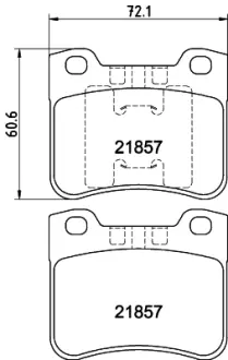Комплект тормозных колодок, дисковый тормоз HELLA PAGID T1138